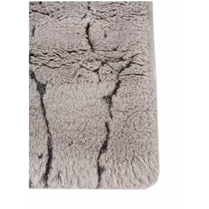 Alfombra de Lana Anudada a Mano Ra-5017 con Patrón Abstracto Gris y Negro para Sala de Estar, Pasillo, Entrada, Rectangular Tipo Rompecabezas para Adolescentes - Product Image 4