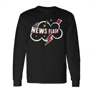 News <b>Flash</b> Media Awareness <b>Vintage</b> Long Sleeve T-Shirt - Product Image 2