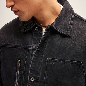 แจ็กเก็ตยีนส์สำหรับผู้ชายไซส์ใหญ่พิเศษเสื้อแจ็กเก็ตยีนส์แบบเย็บปะติดสำหรับอุตสาหกรรมสไตล์สตรีท - Product Image 6