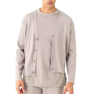Pull tricoté d'hiver respirant personnalisé Vêtements pour hommes Cardigan en tricot décontracté - Product Image 1