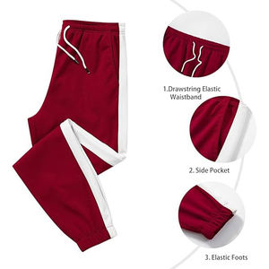 Survêtement pour homme en polyester, veste zippée intégrale, pantalon élastique, entraînement sportif, course à pied, vêtements décontractés - Product Image 3