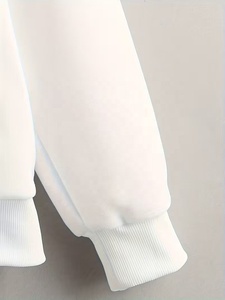 Plain Solid 100% Cotton Winter Hoodie Unisex <b>White</b> Cotton Fleece Hooded <b>Zip</b>-<b>Up</b> Sweatshirt Regular Fit Casual Autumn Wear - Product Image 4