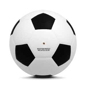 Balón de fútbol para ejercicio de PVC blanco y negro, PVC de alto brillo, poliéster, herida, vejiga, diseño de 32 paneles, 4 entrenamientos, juego y práctica al aire libre - Product Image 4