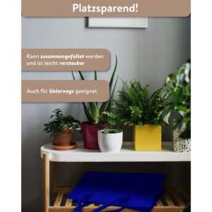 Sac en feutre pliable bleu royal pour le transport du bois de chauffage - Product Image 4