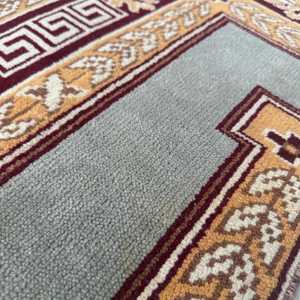 Tapis turc 1,3 x 2,1 pieds, petit tapis vintage, tapis patchwork marron gris - Product Image 5