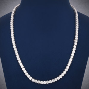 Collar de cadena de tenis personalizable con diamante de moissanita VVS de Plata de Ley 925 de diseñador de joyería de moda al por mayor - Product Image 1