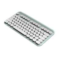 Teclado Inalámbrico Retro de Alta Calidad, Mini Teclado Inalámbrico 2.4G para el Hogar y la Oficina, Tipo Escritura, Ergonómico, Resistente al Agua, Ultra Delgado