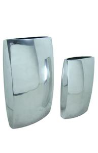 Nouveau design de vase à fleurs de haute qualité lot de deux pots en aluminium finition argentée pour la décoration de la maison salon et chambre à coucher - Product Image 5