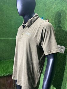 เสื้อยืดโปโลแขนยาวลำลองฤดูใบไม้ผลิสำหรับผู้ชายเสื้อโปโลถักลายเปิดไหล่ตกกระดุมสีขาว - Product Image 4