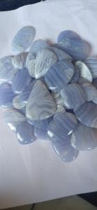 Agate bleue de qualité supérieure, pierre précieuse de guérison, formes variées pour la fabrication de colliers et de bijoux, prix de gros disponible - Product Image 2