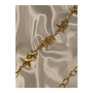 Cinturón para mujer con detalle de cadena de estrellas (cinturón para la cintura, cinturón para vestido, cinturón para falda, cinturón para pantalón) - Dorado - Product Image 3