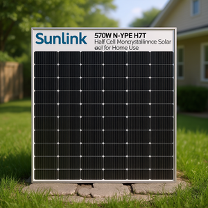 แผงโซลาร์เซลล์ Sunlink 570W แบบ N-Type HJT ฮาล์ฟเซลล์ โมโนคริสตัลไลน์ ผลิตในสหรัฐอเมริกา เซลล์ขนาด 182 มม. สำหรับใช้ในบ้าน - Product Image 3