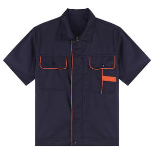 Camisa de trabajo cómoda para hombre con logotipo personalizado Bordado Impresión de manga corta Uniforme de oficina duradero Proveedor de fábrica OEM - Product Image 1
