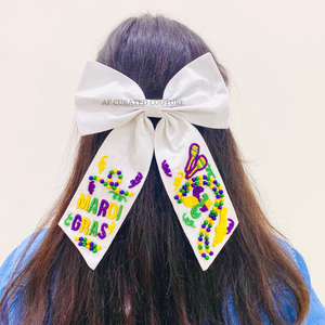 2025 Mardi Gras nueva colección indio hecho a mano con cuentas pinzas para el cabello Venta caliente arco opciones de personalización cabello de moda - Product Image 6