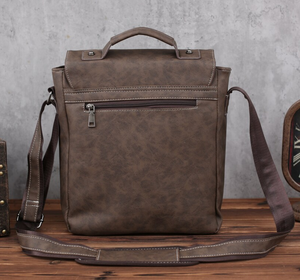 Retro Shoulder Bag Zipper Wallet Men's Handbag Satchel Bag <b>Leather</b> <b>Briefcase</b> Gift for Men Sling <b>Leather</b> <b>Briefcase</b> Man - Product Image 3