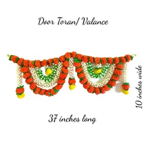 Cenefa de ventana de puerta India hecha a mano, cortina bordada Toran colgante de puerta grande, tapiz de pared de retales, puerta India - Product Image 5