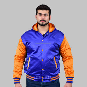 Vente en gros OEM vestes universitaires en satin de soie de haute qualité nouveauté veste de baseball personnalisée à la mode pour l'extérieur et l'école secondaire - Product Image 1