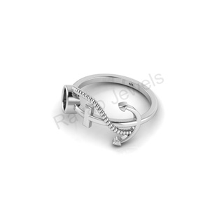 Anillo de plata cristiana chapado en oro de 18 quilates de moda, bisel de montaje semipersonalizado, ajuste Simple, hallazgos de joyería de resina delicada, componentes - Product Image 4