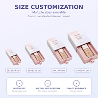 Boîte de fond de teint de luxe personnalisée et écologique pour maquillage liquide, avec gaufrage, pelliculage mat, doublure éponge, en carton, tiroir à ruban, OEM
