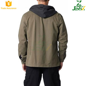 Veste d'hiver unisexe grande taille, résistante, doublure polaire épaisse, poches cargo, fermeture éclair - Veste softshell chaude pour l'extérieur avec capuche - Product Image 3