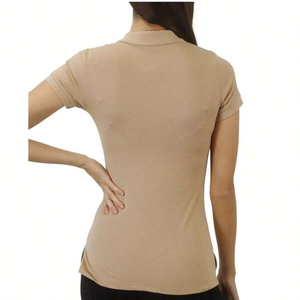 Camisas de Polo de Golf Transpirables de Secado Rápido para Mujer OEM, Ajuste Entallado, Precio al por Mayor, Camisa de Polo de Color Sólido de Manga Corta para Mujer - Product Image 4