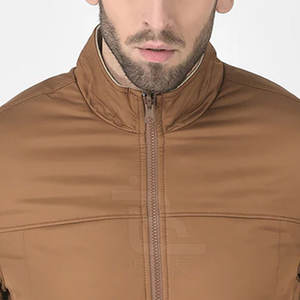 Chaqueta de invierno con logotipo personalizado para hombre, de alta calidad, talla grande, informal, con cuello levantado, con logotipo frontal - Product Image 6