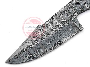 Lames vierges de couteau damas ultra tranchantes lames vierges de chasse en plein air faites à la main - Product Image 6