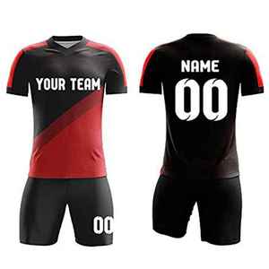Mejor diseño personalizado Color y tamaño transpirable manga corta uniforme de fútbol hecho en fábrica uniforme de fútbol ligero para la venta - Product Image 5