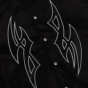 Veste de baseball streetwear, veste varsity, veste varsity brodée d'anime, veste bomber varsity avec manches en cuir de vache - Product Image 6