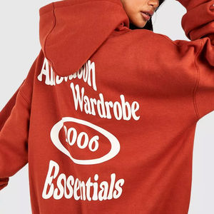 Sudadera con capucha transpirable de material de algodón 100% más vendida, ropa de calle ligera, Impresión de logotipo personalizado, servicio OEM - Product Image 3