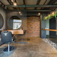 Salon de Coiffure de Luxe : Personnalisation Complète de la Salle, Qualité Professionnelle, Moderne, Durable, en Bois, Portable, pour Entrepôt et Centre Commercial