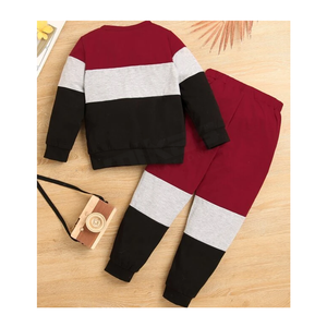 Nouveau Design vente en gros de haute qualité, ensemble de vêtements de jogging avec Logo personnalisé pour enfants, survêtements pour garçons à vendre - Product Image 4