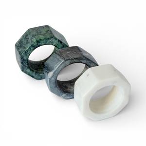 Anillo de Servilleta Moderno de Ónix Natural con Tonos Cálidos Sutiles para una Decoración Elegante de Mesa de Comedor, Único - Product Image 4