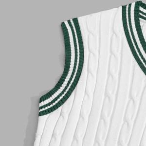 OEM Men's Sleeveless Jacquard Knitted Vest Custom Fashion Pullover Jumpers in Knitting Style Anti-Pilling Feature <b>Sweater</b> - Product Image 3