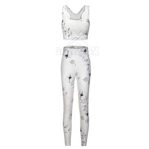 Factory <b>Manufactured</b> Women's Yoga Set-Customizable <b>Design</b> Breathable Spandex/Nylon High Elastic Waist 2-Piece Quick Dry - Product Image 5