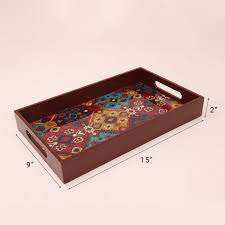 Plateau de service en bois imprimé Meena pour la cuisine et la salle à manger Plateau de service et hôtel Plateau imprimé Meena écologique de très bonne qualité - Product Image 4