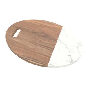 Planche à découper en bois artisanal de vente chaude avec bord coloré planche à découper en bois naturel personnalisée par l'artisanat indien - Product Image 3