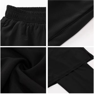 Pantalones cortos ligeros para correr de verano para hombre, pantalones cortos 2 en 1 de secado rápido para entrenamiento físico con cintura elástica, patrón sólido, logotipo personalizado OEM - Product Image 6