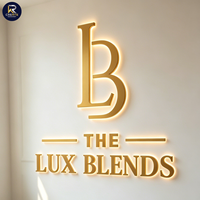 Letrero Publicitario Personalizado para Exteriores con Retroiluminación LED 3D, Impermeable IPX6, Letrero Luminoso de Acero Inoxidable y Acrílico con Logotipo para Oficina
