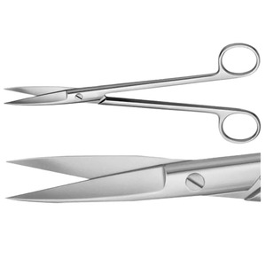 Tijeras SIMS STRAIGHT SHARP para operaciones profundas y para instrumentos quirúrgicos ginecológicos. - Product Image 3