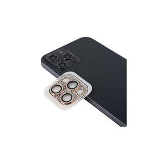 Protection d'objectif d'appareil photo en verre trempé anti-rayures TCMK CL-08 Premium Rose Dureté 9H avec renfort en anneau métallique pour iPhone 11 Pro - Product Image 1