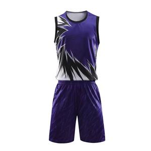 Service de sublimation personnalisé, ensemble d'uniformes de basket-ball pour hommes, maillot sans manches et short respirant pour jeunes, kit de vêtements de sport d'équipe - Product Image 1