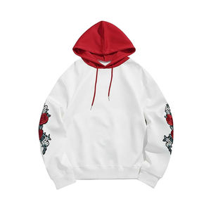 <b>Women</b> Floral Embroidered Sleeves Printed Drop Shoulder Anti-pilling <b>Hoodies</b> <b>Plus</b> <b>Size</b> Breathable Fabric <b>Hoodies</b> for Woman - Product Image 1