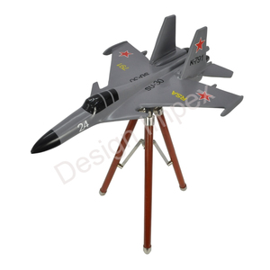 Lớn Die Cast nhôm máy bay chiến đấu máy bay phản lực màu xám bột tráng bán buôn tuyệt vời chiến đấu máy bay mô hình showpiece Với Chân Đứng - Product Image 1