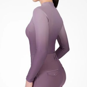 Chemise équestre à forte demande technique avancée ajustement élégant vêtements personnalisés en vrac vente en gros équitation couche de base chemises hautes - Product Image 2