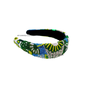 Elegant Women's Crystal <b>Hair</b> Hoop Braided <b>Rhinestone</b> Flower Decorative Headband with Pearls Design - Product Image 2