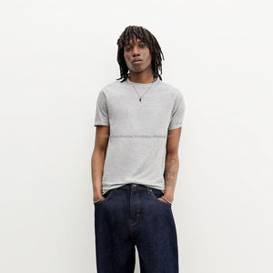 Vente en gros de t-shirts pour hommes de haute qualité, coupe ajustée, 100% coton, doux, respirants, vêtements décontractés, personnalisables - Product Image 5