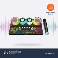 Table de mixage audio multiplateforme Porodo Soundtec Audiolink, haut-parleur, effets sonores personnalisables, compatible avec plusieurs plateformes