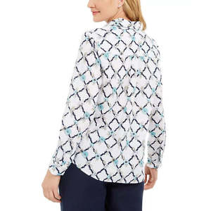 <span class=keywords><strong>Camicia</strong></span> da <span class=keywords><strong>Donna</strong></span> Charter Club in <span class=keywords><strong>Misto</strong></span> <span class=keywords><strong>Lino</strong></span> Stampata con Ricami Floreali, Vestibilità Ampia, Taglia X-Large, Bianca - Product Image 2