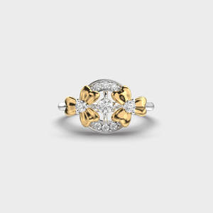Bague en diamant cultivé en laboratoire de 1.0 carats Design floral élégant en or massif 14K pour la journée de la femme, mariage, fiançailles, fêtes florales romantiques - Product Image 4